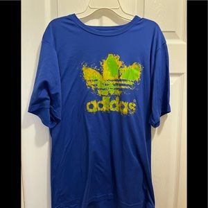 Adidas Green and blue shirt